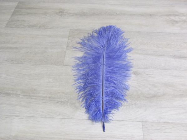 1 Straußenfeder 35 bis 40 cm lila