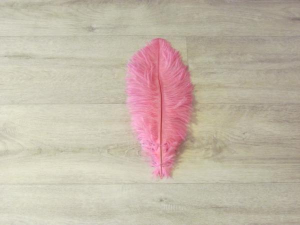 1 Straußenfeder 35 bis 40 cm pink